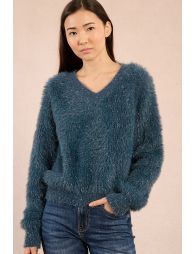 Fluffy sweater, lurex yarns