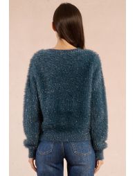 Fluffy sweater, lurex yarns
