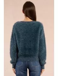 Pull duveteux, fils lurex