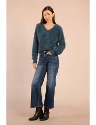 Fluffy sweater, lurex yarns