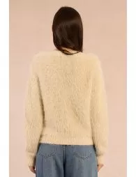 Pull duveteux, fils lurex
