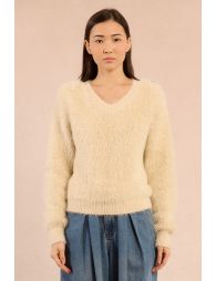 Fluffy sweater, lurex yarns