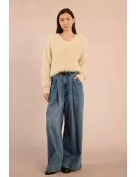 Pull duveteux, fils lurex