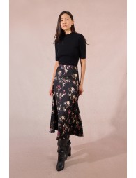 Jupe longue à motif floral
