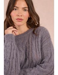 Cable-knit sweater