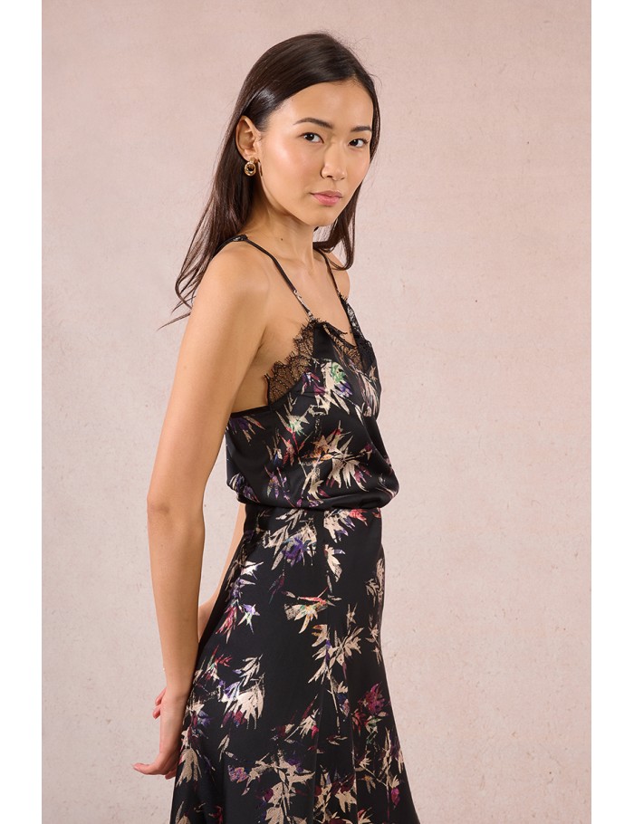 Top  lencero con estampado y encaje