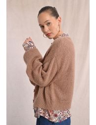 Button-down knit cardigan