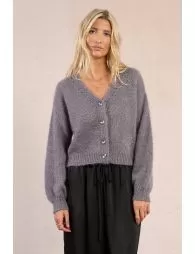 Cardigan boutonné en maille