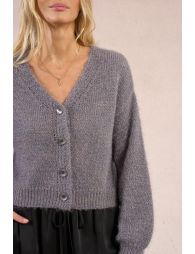 Button-down knit cardigan