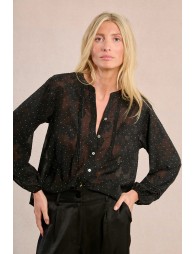 Semi-sheer voile blouse