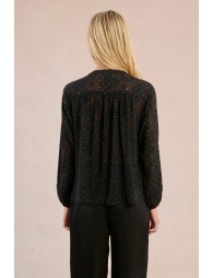Semi-sheer voile blouse