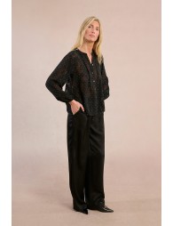 Semi-sheer voile blouse