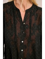 Semi-sheer voile blouse