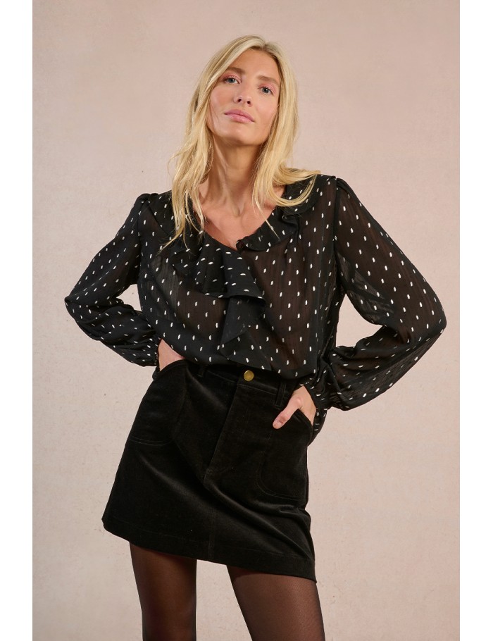Short corduroy skirt