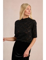 Semi-sheer lace top