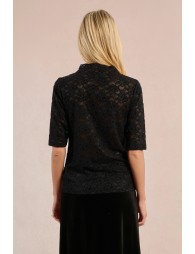 Semi-sheer lace top