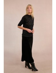 Semi-sheer lace top
