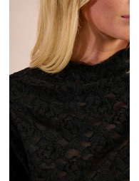 Semi-sheer lace top