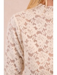 Semi-sheer lace top
