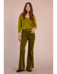 Flared corduroy trousers