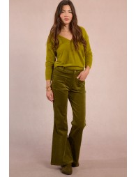 Flared corduroy trousers