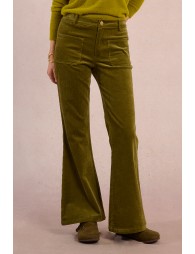 Flared corduroy trousers