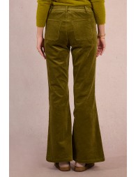 Flared corduroy trousers