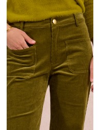 Flared corduroy trousers