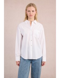 Chemise droite à trèfle brodé