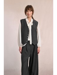 Straight blazer, sleeveless