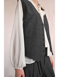 Veston droit, sans manches