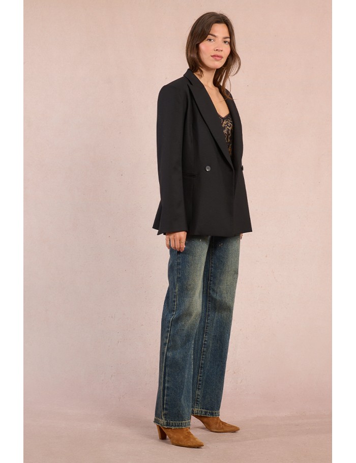 Blazer court et croisé