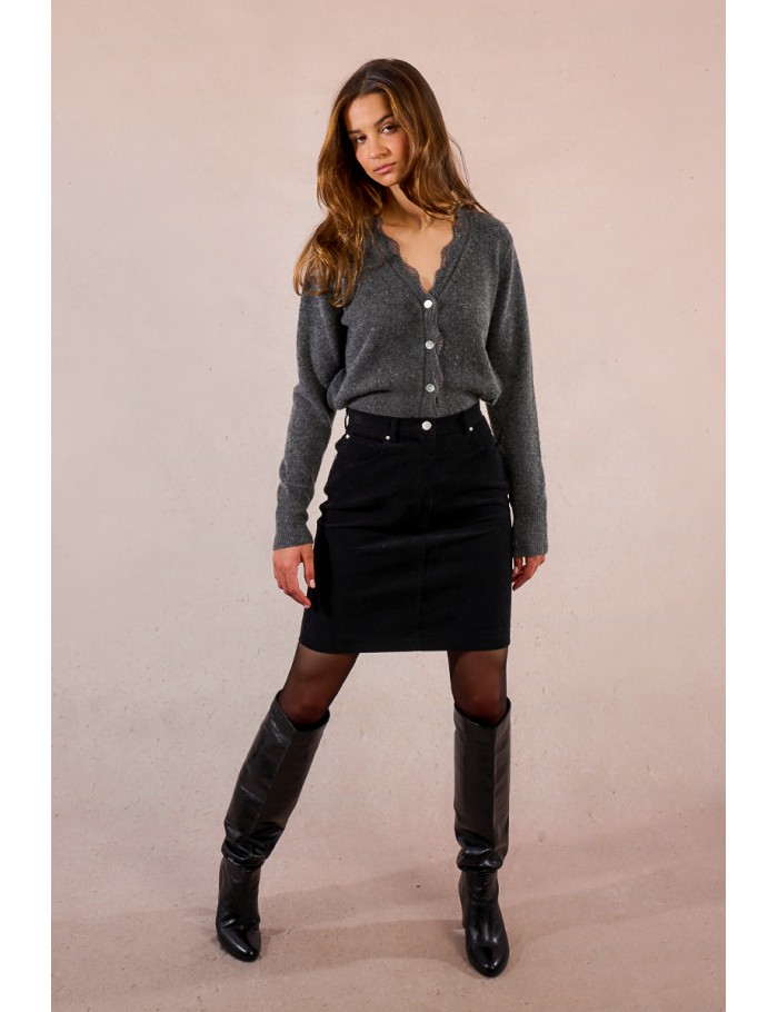 Corduroy pencil skirt