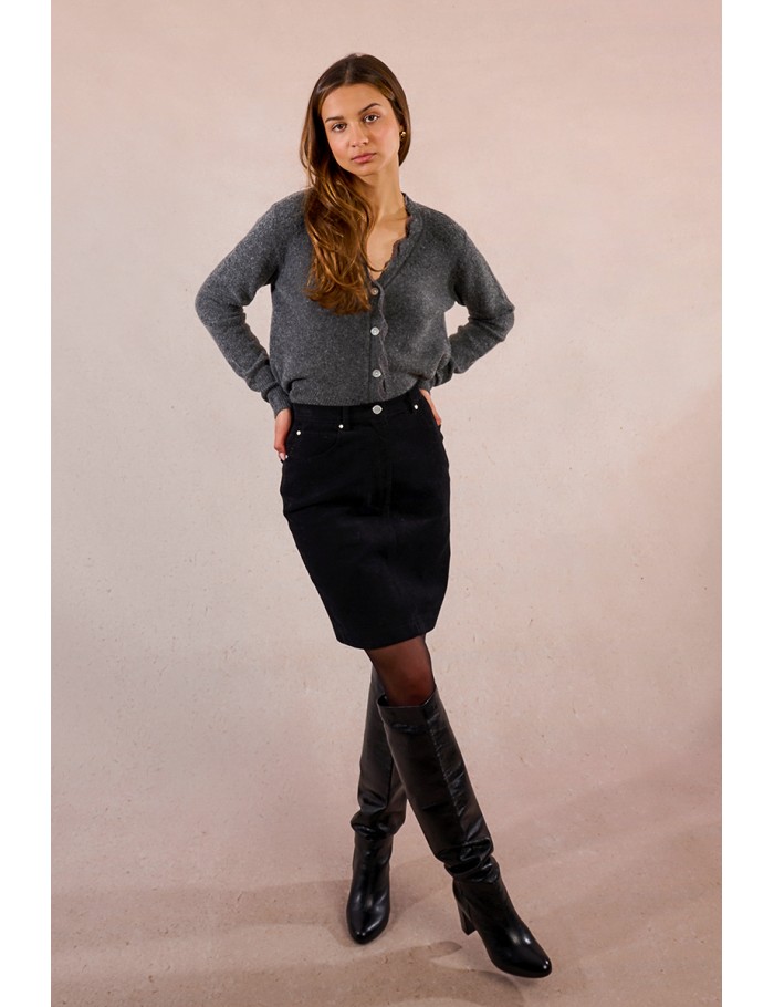 Corduroy pencil skirt