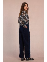 Corduroy wide-leg trousers