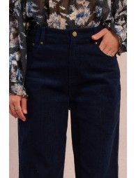 Corduroy wide-leg trousers