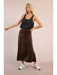 Long velvet skirt