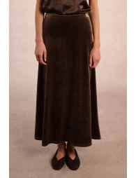 Long velvet skirt