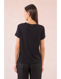 T-shirt, encolure en sequins