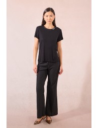 T-shirt, encolure en sequins