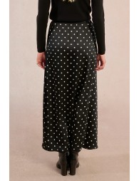 Longue jupe à pois
