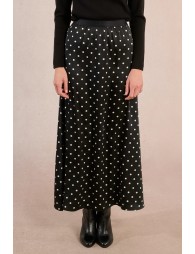 Longue jupe à pois