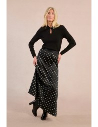 Long polka dot skirt