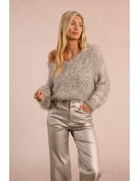 Textured knit sweater