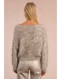 Textured knit sweater