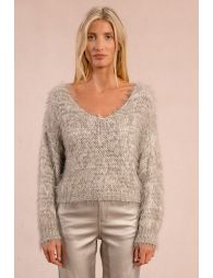 Textured knit sweater