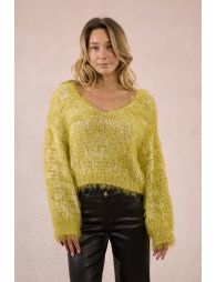 Textured knit sweater