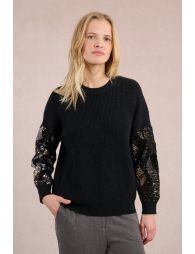 Knitted sweater, sequin sleeve