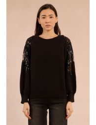 Pull en maille, épaules ajourées