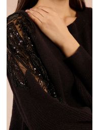 Pull en maille, épaules ajourées
